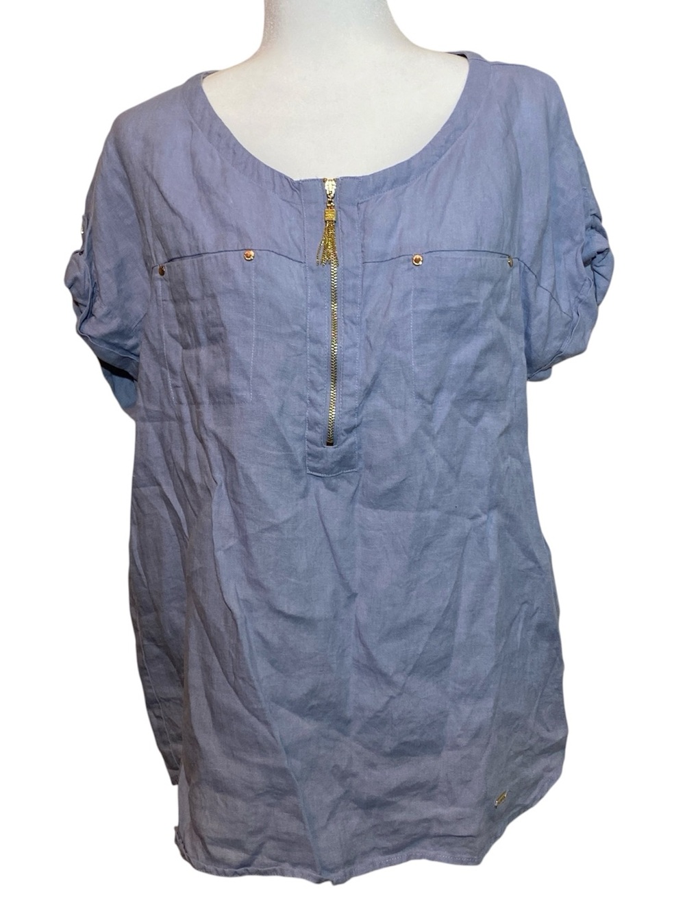 Ellen Tracy 100% Linen Blouse